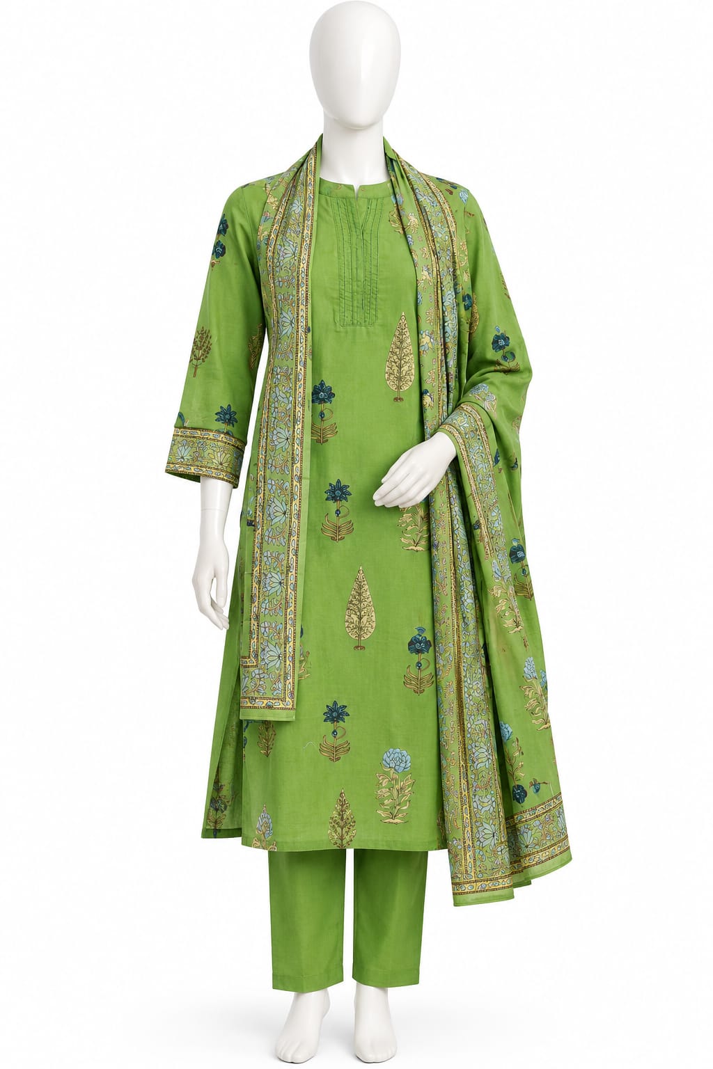 Mul Mul Cotton kurti set