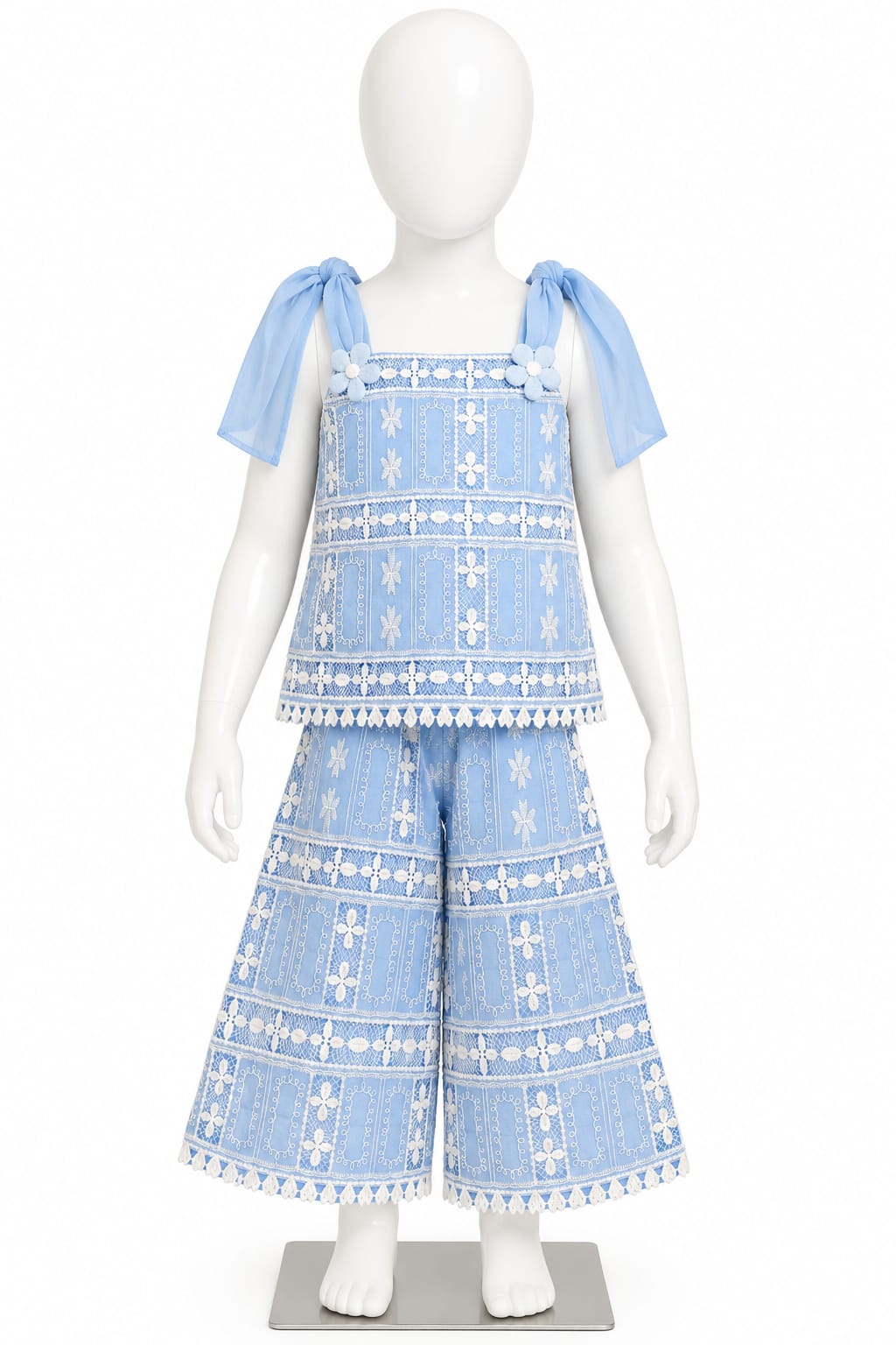 Kidswear girls 2 piece set embroidered