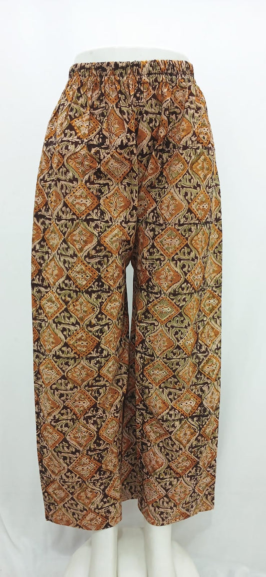 Artisan Block-Print Cotton Palazzo & Straight Pants Collection