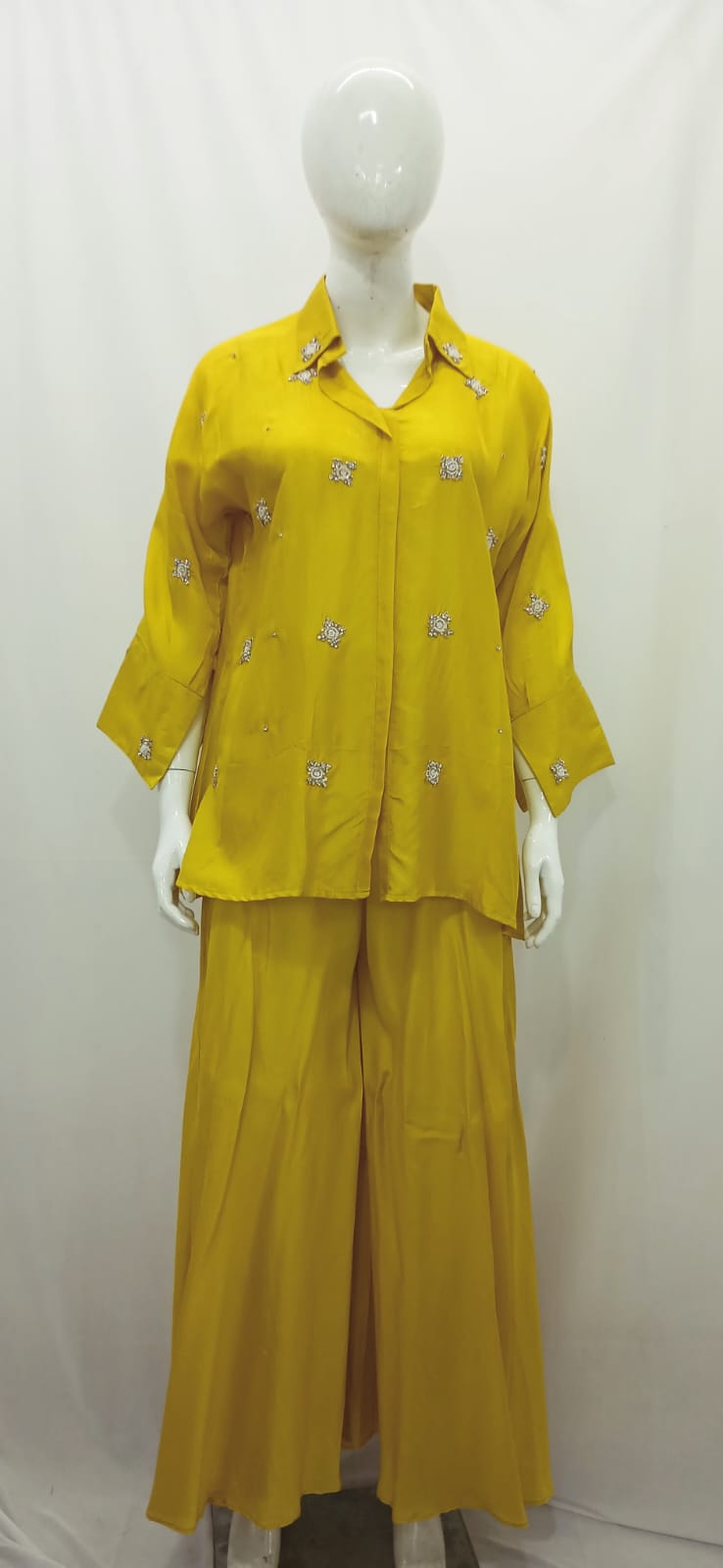 Mustard Elegance Embellished Co-Ord Set