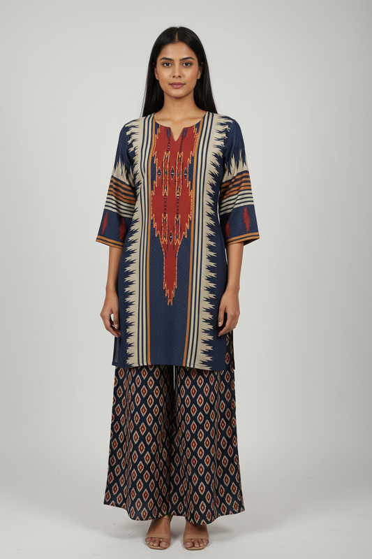 Geometric & Ikat Print Co-ord Set