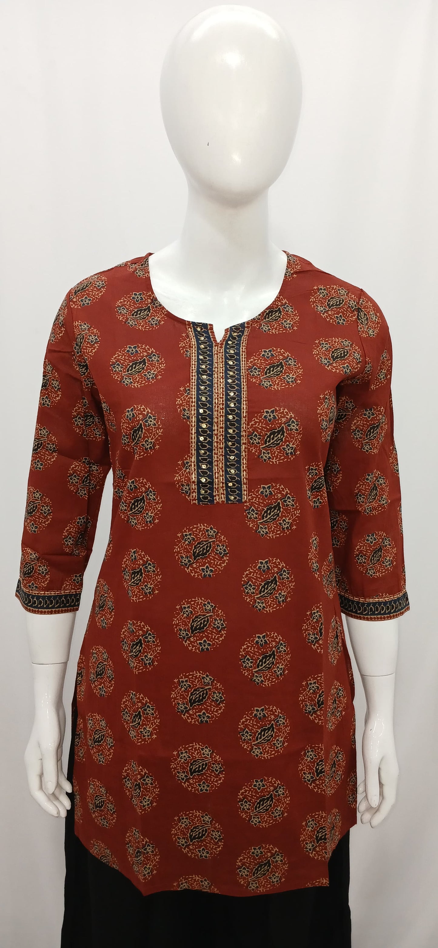 Printed Cotton Short Kurti Tunic Top
