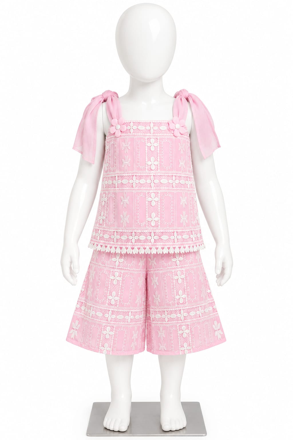 Kidswear girls 2 piece set embroidered